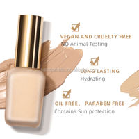 Sérum de collagène minéral à faible quantité minimale de commande avec logo personnalisé fond de teint rosée à couvrance totale fond de teint liquide maquillage fond de teint végétalien pour femmes noires