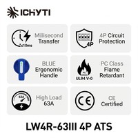 CHYT ATS, 3 fases, 63A, interruptor de doble potencia. Garantiza una transferencia de energía perfecta para uso industrial y comercial.