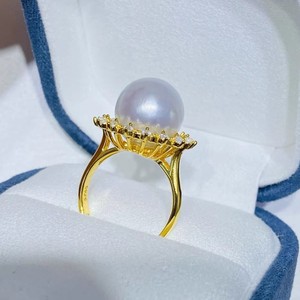 Ensemble de bijoux en argent DIY 10672, bague en argent S925 avec support vide et perles multiples, perles de 6-7 mm, accessoires élégants en perles - Product Image 4