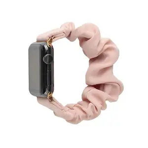 2024奢华女性橡胶弹性冰丝表带iWatch系列7 8 9弹性表带苹果手表41毫米45毫米