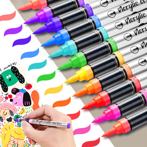 Marcadores Acrílicos para Estudiantes, Pinceles de Arte, Punta Suave para Niños, Secado Rápido, Juego de Rotuladores de <span class=keywords><strong>Acuarela</strong></span> Individuales, Marcador Acrílico - Product Image 1