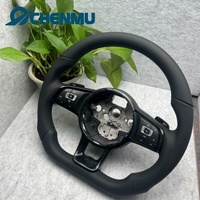 Volant de direction sport personnalisé en cuir pleine fleur pour Volkswagen VW Golf R 5 6 8 R Jetta Mk6 Polo Passat CC