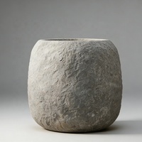 Pots de fleurs en ciment mat de grande taille, style européen simple, pour décoration intérieure et extérieure, idéaux pour patios, jardins et centres commerciaux/hôtels