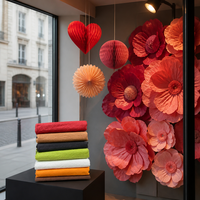 Papier froissé artisanal multicolore, feuilles froissées faites à la main, fabrication de fleurs DIY, emballage cadeau, fournitures de décoration artistique, Saint-Valentin