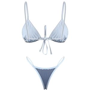 <span class=keywords><strong>Bikini</strong></span> a rayas de alta calidad, traje de baño con tiras, Micro Mini <span class=keywords><strong>Bikini</strong></span> de dos piezas, traje de baño Sexy para chica joven - Product Image 5