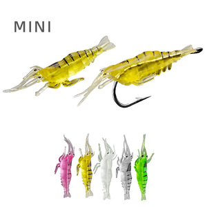 豪威尔ABS虾游泳鱼饵大口鱼饵软人造硅胶夜光钩淡水盐水鱼饵 - Product Image 1