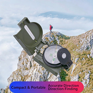 Boussole portable Lensatic étanche et lumineuse pour la randonnée, le camping et les voyages - Product Image 1