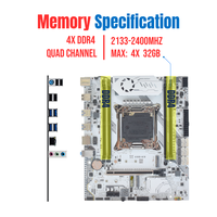 Nouvelle carte mère X99-K9 avec TPM2.0, processeur Intel Xeon E5 2680 V4, compatible avec Windows 11, démarrage sécurisé UEFI, 4x DDR4 ECC Ram Combo, kit carte mère X99