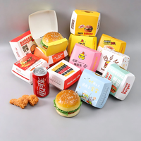 Boîtes d'emballage personnalisées en papier kraft pour aliments, contenants alimentaires, boîtes à clapet pour hot-dogs, hamburgers, emballages pour gâteaux, boîtes à sandwich
