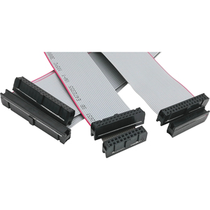 כבל סרט אפור UL2651 28AWG עם מרווח פינים 2.0 מ\"מ, מחבר IDC 6-40 פינים, כבל שטוח בהתאמה אישית 300V - Product Image 2