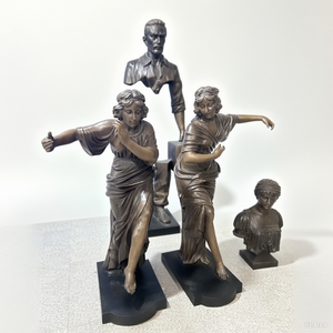 Бронзовая статуя в натуральную величину двух танцующих женщин - Product Image 4