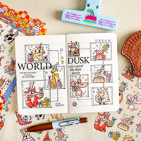 Autocollants créatifs pour fête dynamique, autocollants pour enfants, autocollants pour journal DIY, décalcomanies - 4 pièces par paquet