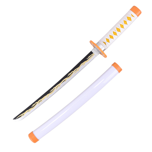 Nuove vendite Mini cacciatrice di demoni Agatsuma <span class=keywords><strong>Zenitsu</strong></span> in legno Anime spada giocattolo spade con spada puzzata - Product Image 4