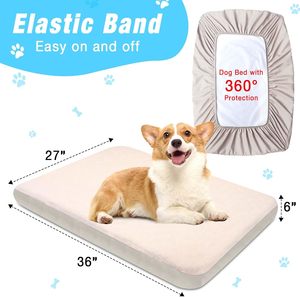 Funda Impermeable para Cama de Perro LY, Resistente, con Diseño Sólido, Forro para Caseta con Base Antideslizante, Material de Fibra, Silenciosa - Product Image 4