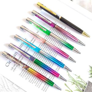 Stylo bille à paillettes dégradées métalliques très prisé avec sequins colorés - Stylo cadeau à encre gel pour une écriture fluide - Product Image 1