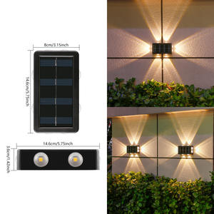 Lámpara Solar para Patio Exterior, Resistente a la Lluvia, de Metal, para Iluminación de Paredes, Decoración de Ambiente para Exteriores de Viviendas - Product Image 1