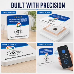 Tarjeta NFC Vorx Tech para Reseñas de Google, Tarjeta de Reseñ<span class=keywords><strong>a</strong></span> Personalizada sin Contacto de PVC con Código <span class=keywords><strong>QR</strong></span> - Product Image 3