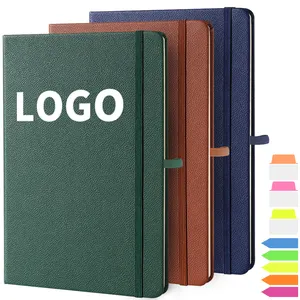 Cheap Promotion Pu Diary Business Journal Journey Planner Hard Leather Cover Weekly Daily Custom Logo A5 Hardback Notebook