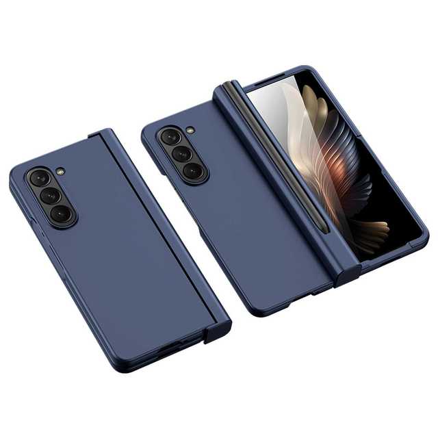 VIETAO Anti-Fingerprint Matte Z Fold 5 Case Pen Slot Screen Protector for Samsung for Galaxy Z Fold 5 Tempered Film Mobile Phone