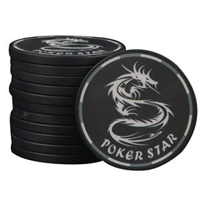 Usine chinoise de conception de <span class=keywords><strong>dragon</strong></span> chanceux d'étoile de poker bon marché pour le divertissement de catégorie de <span class=keywords><strong>casino</strong></span> jetons de poker en céramique du Texas Hold'em - Product Image 1