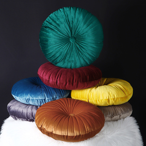 Nordic Ins Style Velvet Pumpkin <strong>Round</strong> <strong>Cushion</strong> - Product Image 1