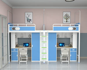 Современная школьная мебель, двухместная железная кровать для студентов, удобная металлическая спальня-Лофт - Product Image 2