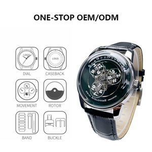 Orologio da <span class=keywords><strong>Uomo</strong></span> OEM con Movimento Meccanico Automatico, Quadrante Scheletrato e Cinturino in Vera Pelle - Product Image 4