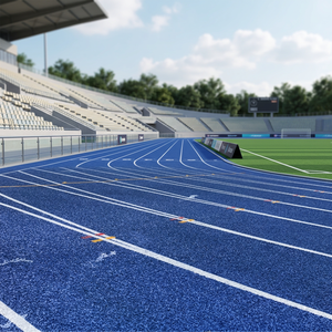 Sistema de Pista de Atletismo Sintética de Tartán Duradero Modelo ASHER AR-FPU01 de 13 mm de Grosor Rojo para Uso Atlético de Alto Rendimiento - Product Image 2