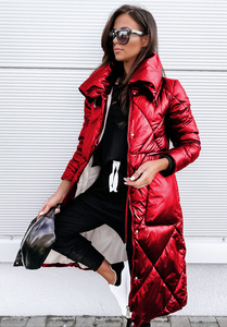 Temperament Commuter Lapel Top Chaqueta acolchada de manga larga con cremallera <span class=keywords><strong>Abrigos</strong></span> largos de gran tamaño para <span class=keywords><strong>mujer</strong></span> - Product Image 6