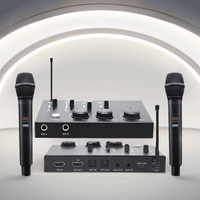 Kablosuz Mikrofon Karaoke Mikser Sistemi Metal CE FCC Sertifikalı HD Optik Yankı Akıllı TV PC KTV Amplifikatör Profesyonel