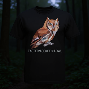 Camiseta Eastern Screech-Owl para adultos, unisex, manga corta, cuello redondo, impresión digital, diseño para amantes de las aves - Product Image 3