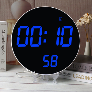 RGB Điều Khiển Vòng <span class=keywords><strong>LED</strong></span> Đồng Hồ Treo Tường Kỹ Thuật Số Nhiệt Độ Ngày Hiển Thị Im Lặng Đồng Hồ Phòng Ngủ Khách Trang Trí Nội Thất Điều Khiển Từ Xa Đếm Ngược - Product Image 4