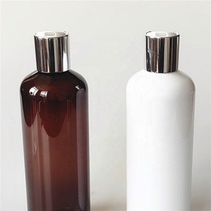 Empty Shampoo Lotions Package 100ml 150ml 250ml 300ml Clear Amber Blue Green White PET Plastic Bottles with Press Disc Cap - Product Image 5