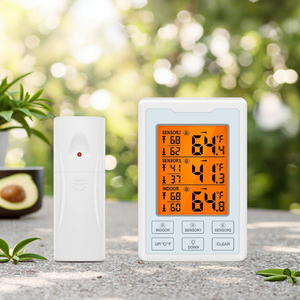 Draadloze digitale plastic vriezerthermometer 2 sensoren Groot display Hoorbaar <span class=keywords><strong>alarm</strong></span> Achtergrondverlichting Magneet Binnen-/buitengebruik Thuis - Product Image 1