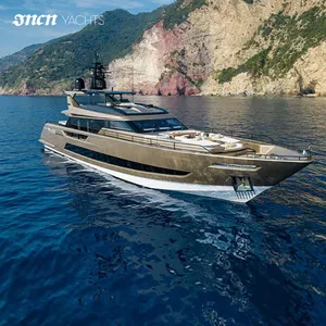 JNCN新设计最佳质量135英尺船舱玻璃纤维船体豪华巡航定制游艇超豪华游艇