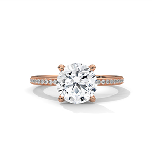 Bijoux classiques élégants personnalisés pour femmes RAAMAA, or rose 10k 14k, diamants de laboratoire VS VVS taille brillant, pour mariage et soirée - Product Image 1