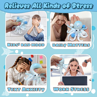 Poulpe Squishy Anti-Stress Sensoriel Éducatif en Mousse PU TPR Jouet Unisexe pour 14 Ans et Plus