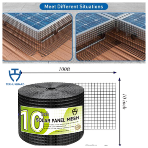 10''x100ft Bird Net cho tấm pin mặt trời 1/2 ''x1/2 ''PVC tráng dây lưới xung quanh tấm pin mặt trời động vật gặm nhấm rào cản năng lượng mặt trời bảng điều khiển lưới - Product Image 3