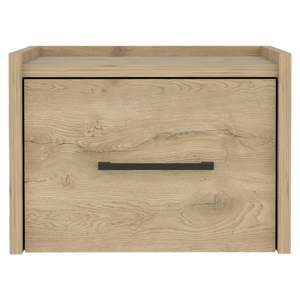 Boa <b>Floating</b> Nightstand Single <b>Drawer</b> Wall Mounted Macadamia Wood Bedroom Side Table - Product Image 5