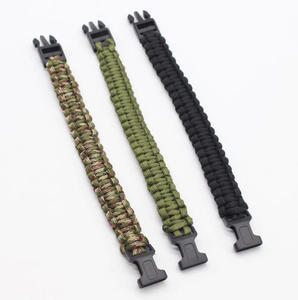 Pulsera Tejida de Cuerda de Paracaídas de Nylon de Siete Hilos Simple - Diseño Creativo Promocional Hecho a Mano para Supervivencia de Emergencia al Aire Libre - Product Image 2