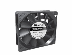พัดลมเซิร์ฟเวอร์แบบแกน DC รุ่น Crown AGQ12038B12J พร้อมใบพัดพลาสติก ติดตั้งบนเพดาน รองรับการปรับแต่งแบบ OEM - Product Image 3