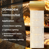 Rouleau de feuille LED 10M DC24V SMD2835 Blanc réglable 2200-6500K, coupable à l'unité pour rétroéclairage intérieur de pierre