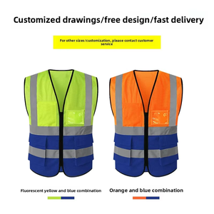 एलएक्स हाई-एंड लुभावनीय जाल चिंतनशील वर्ग 2 एन आईएसओ 20471 यातायात निर्माण रेलवे के लिए प्रमाणित सुरक्षा बनियान - Product Image 3