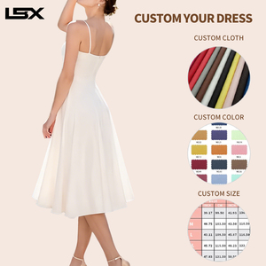 Vestido Midi Plisado Blanco de Lujo para Mujer, Estilo Corsé, Casual de Verano, de Alta Calidad, Corte A, Personalizado - Product Image 3