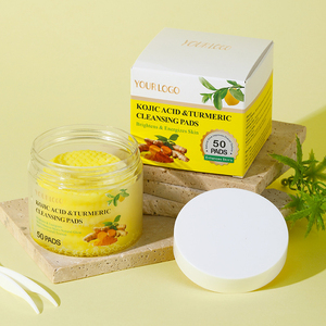 Tampons nettoyants au curcuma et à l'acide kojique pour les cicatrices d'acné, éclaircissement de la peau, vitamine C, tampons exfoliants pour le visage LM25233 - Product Image 1