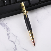 Bolígrafos Tácticos de Lujo de Metal y Madera Oscura con Diseño de Bala, Modelo Nm-016, Nuevos, de Titanio