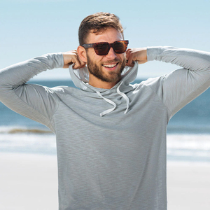 Custom OEM logo 88% Polyester 12%Spandex Blank QUICK DRY Fit Sports Wear Outdoor Performance <b>Lightweight</b> <b>Hoodie</b> - Product Image 4