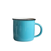 Tasses à café en émail vierge multicolore de haute qualité 9cm 400ml tasse en céramique de thé au lait en porcelaine