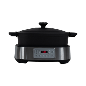 Cuisinière électrique portable multifonction à prix avantageux, 5,5 L, 1250 W, avec pot en fonte - Product Image 1