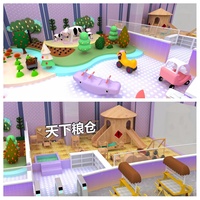 Équipement de terrain de jeu intérieur multifonctionnel, parc d'attractions intérieur souple pour enfants et parc de trampoline avec une visibilité et une durabilité élevées